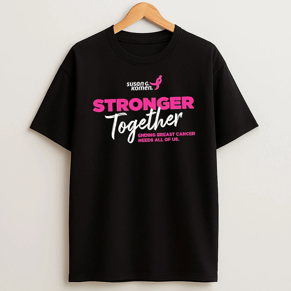 Stronger Together Ending Breast Cancer Needs All Of Us Tshirt Hoodie