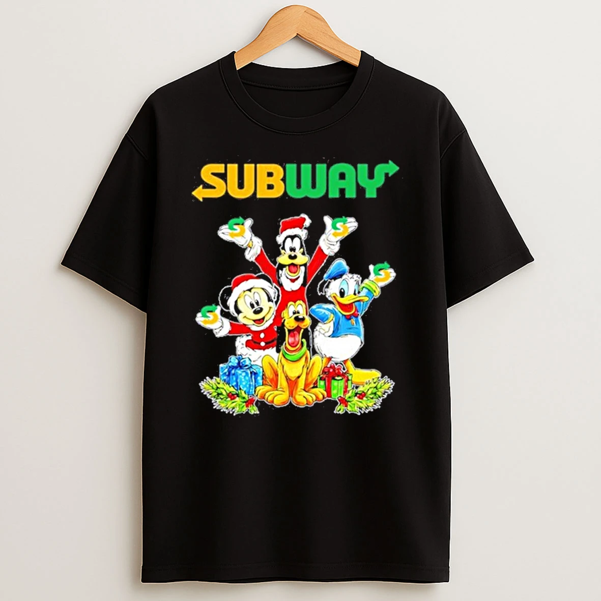 Subway Logo Mickey Team Merry Christmas Tshirt Hoodie