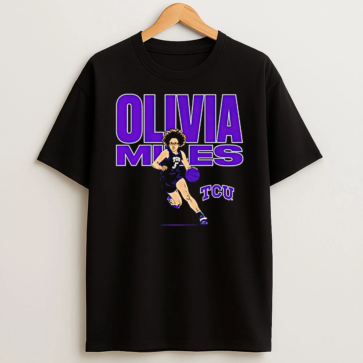 Tcu Horned Frogs Basketball Olivia Miles Pose Tshirt Hoodie