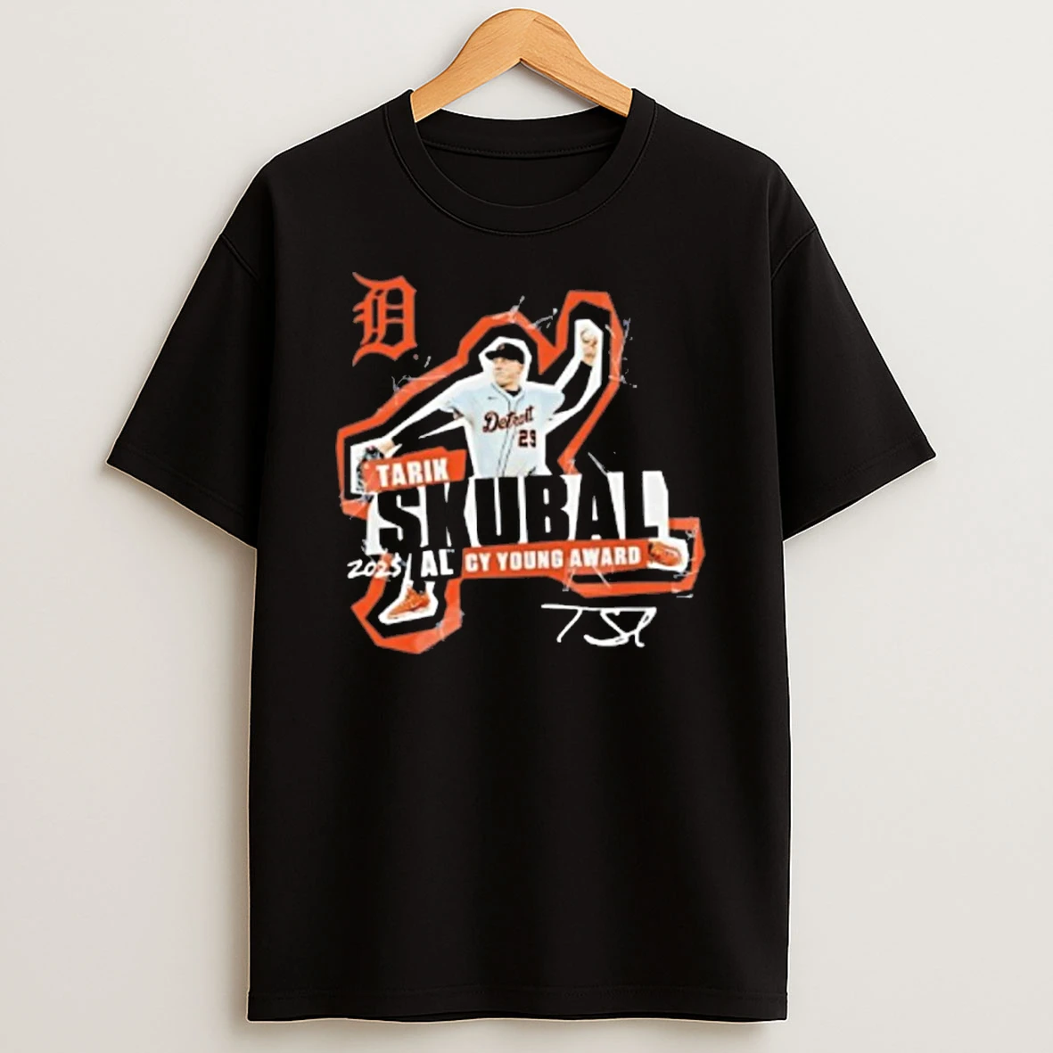 Tarik Skubal Detroit Tigers 2025 American League Cy Young Award Winner Premium Tshirt Hoodie