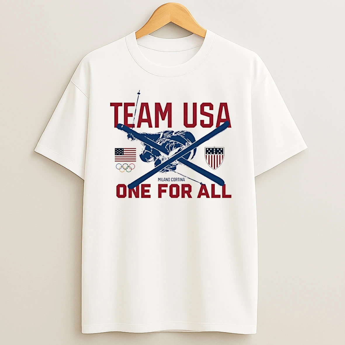 Team Usa Milano Cortina 2026 Winter Olympics Skiing One For All Circle Tshirt Hoodie