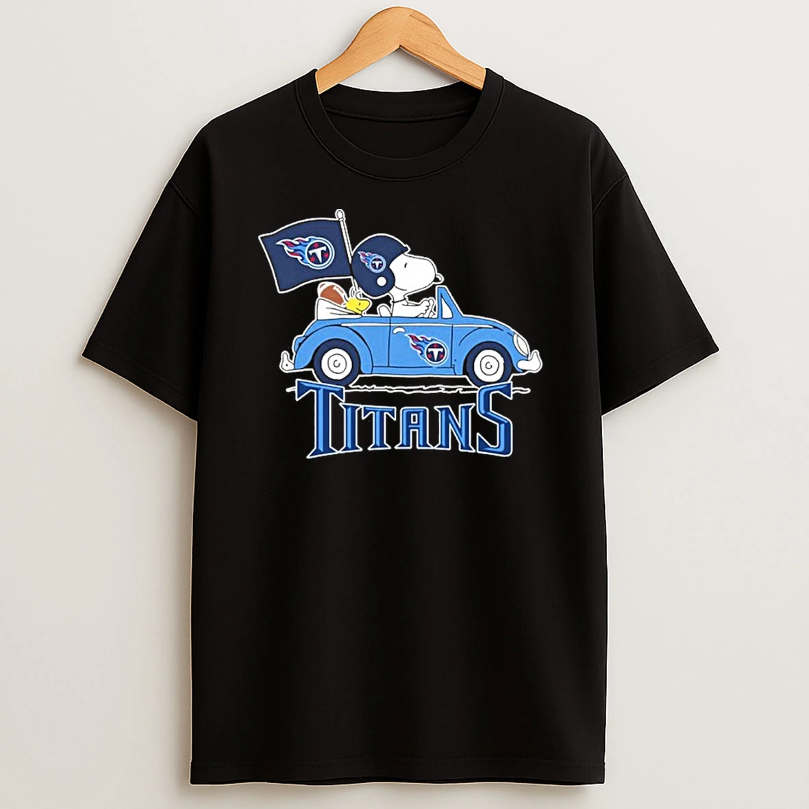 Tennessee Titans Football X Snoopy Drive Car Tshirt Hoodie