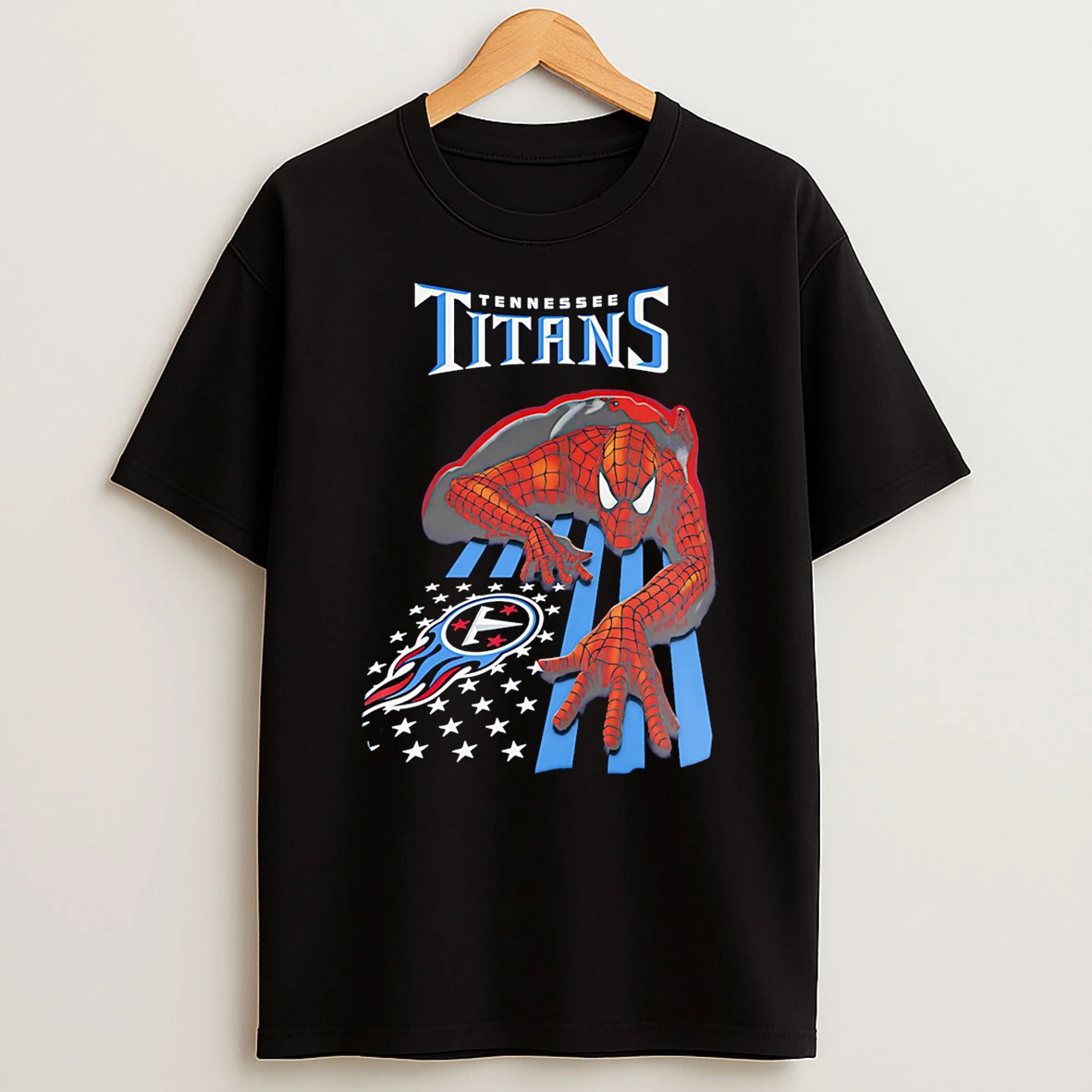 Tennessee Titans Spiderman America Flag Tshirt Hoodie