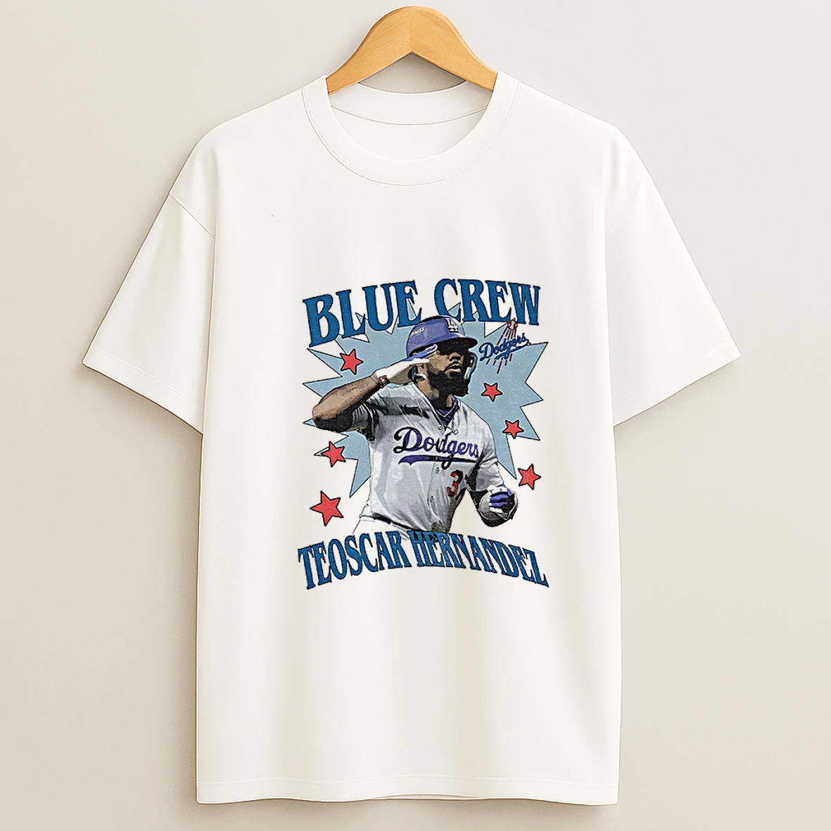 Teoscar Hernandez Blue Crew Los Angeles Dodgers Baseball Players World Series 2025 Tshirt Hoodie