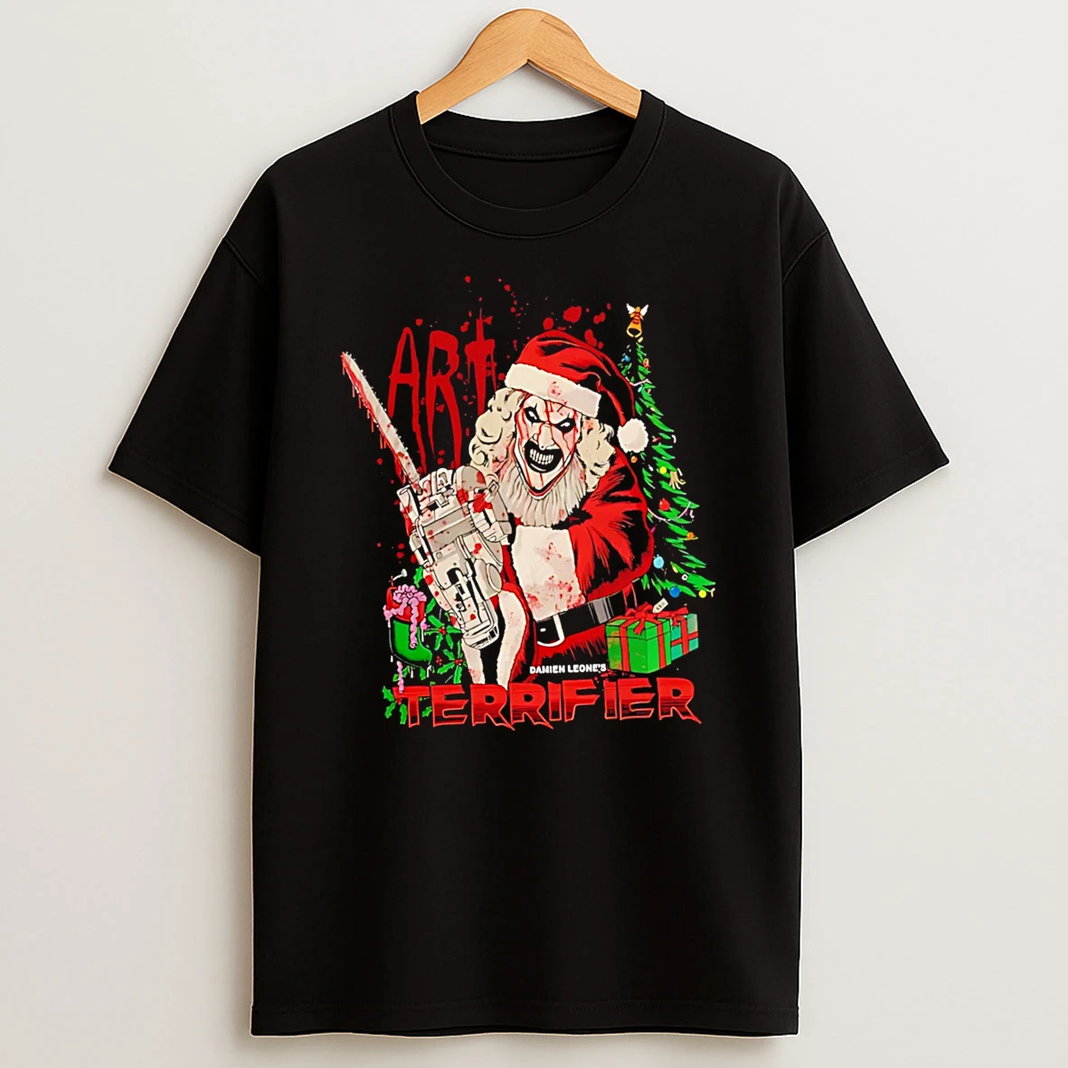 Terrifier 3 Art The Clown Christmas Tshirt Hoodie