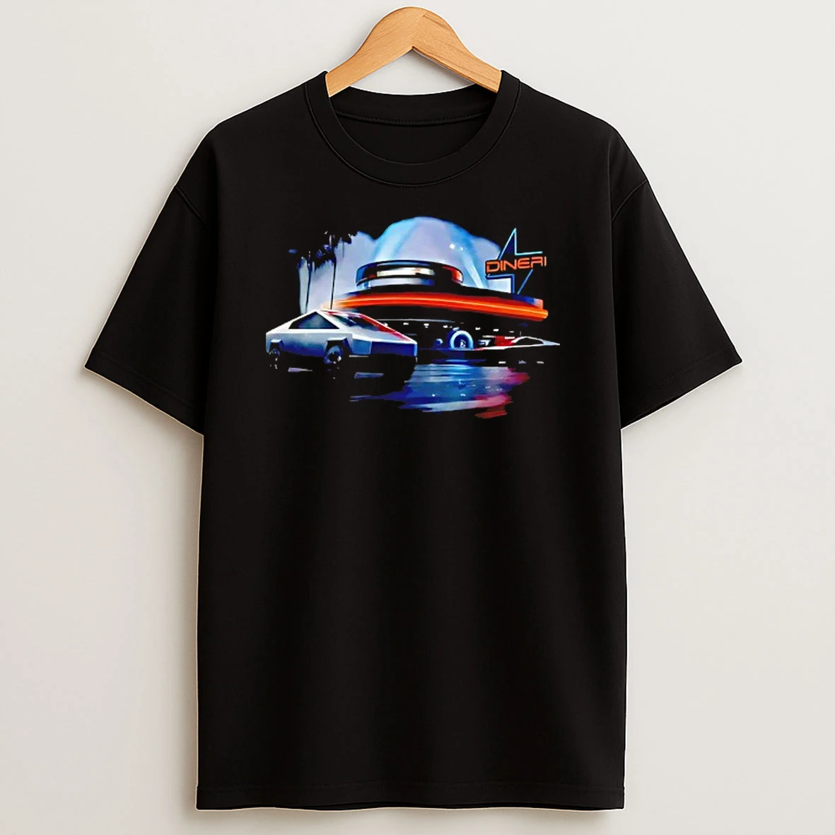 Tesla Hollywood Retro Diner Tshirt Hoodie
