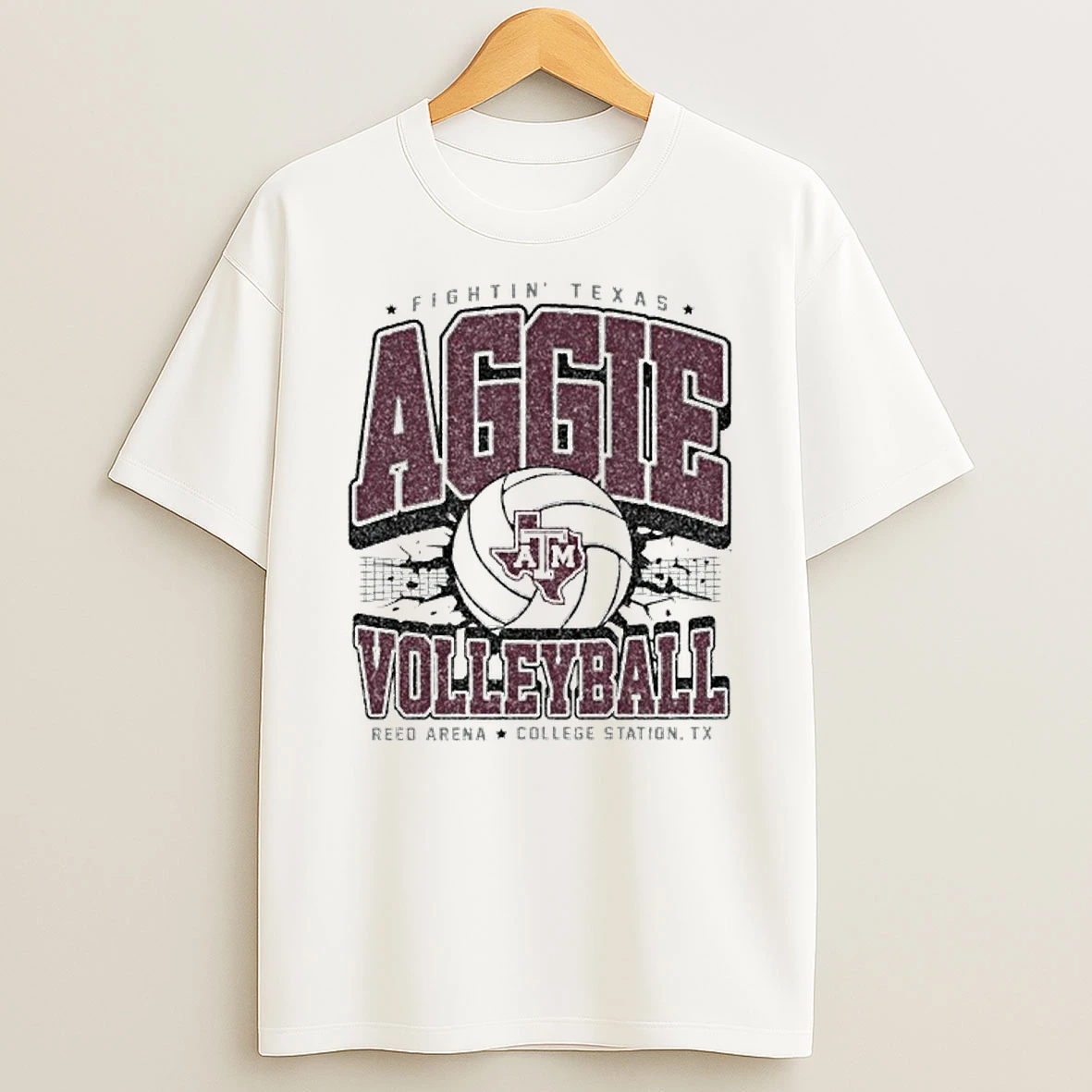 Texas Am Aggie Volleyball Boxy Tshirt Hoodie