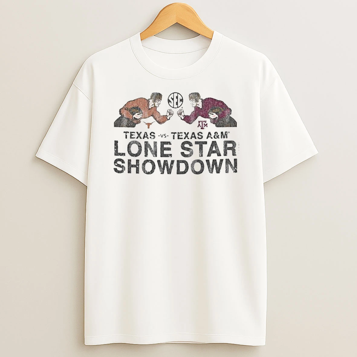 Texas Am Aggies Vs Texas Lone Star Showdown Battle Player Tshirt Hoodie