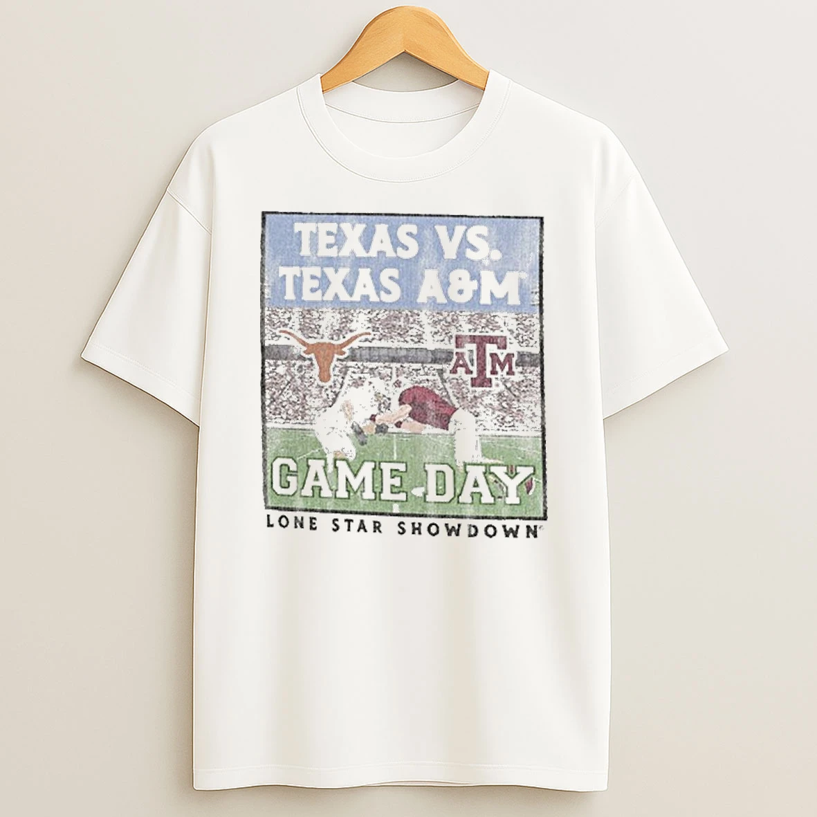 Texas Am Aggies Vs Texas Longhorns Lone Star Showdown Battle Stadium Tshirt Hoodie