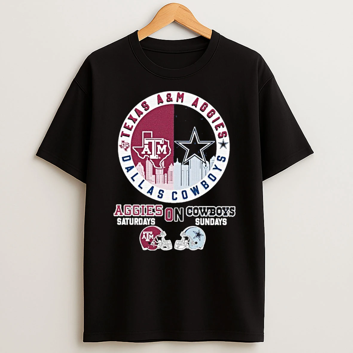 Texas Am And Cowboys On Saturdays On Sundays Logo Tshirt Hoodie