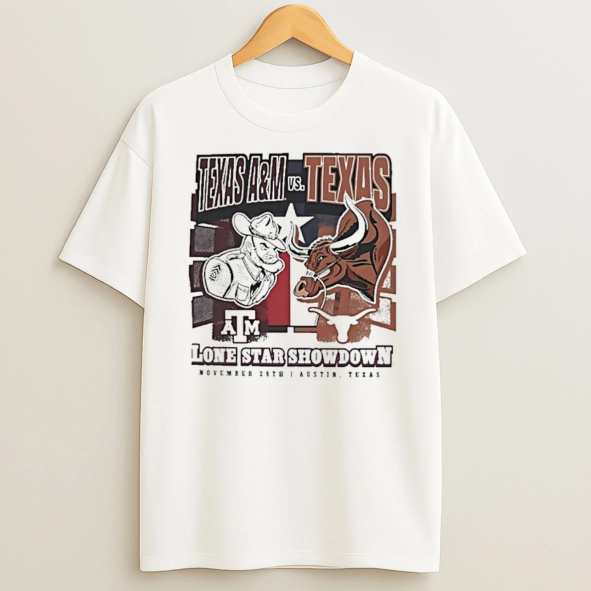 Texas Longhorns Vs Texas Am 2025 Lone Star Showdown Mascots Tshirt Hoodie