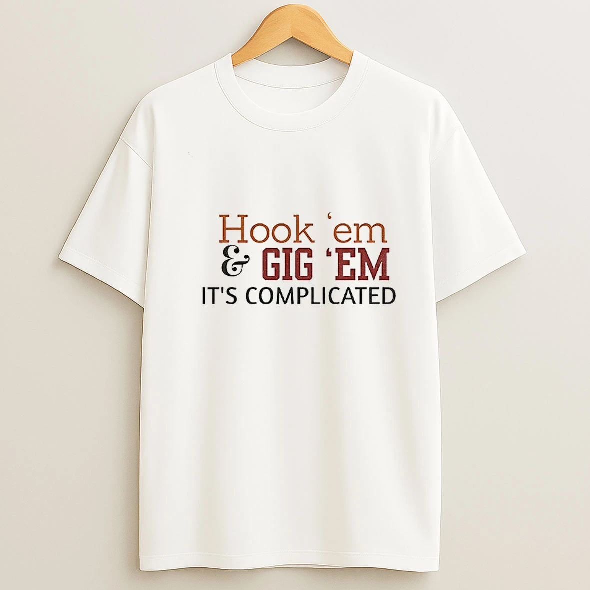 Texas Longhorns Vs Texas Am Aggies Hook Em And Gig Em Its Complicated Tshirt Hoodie