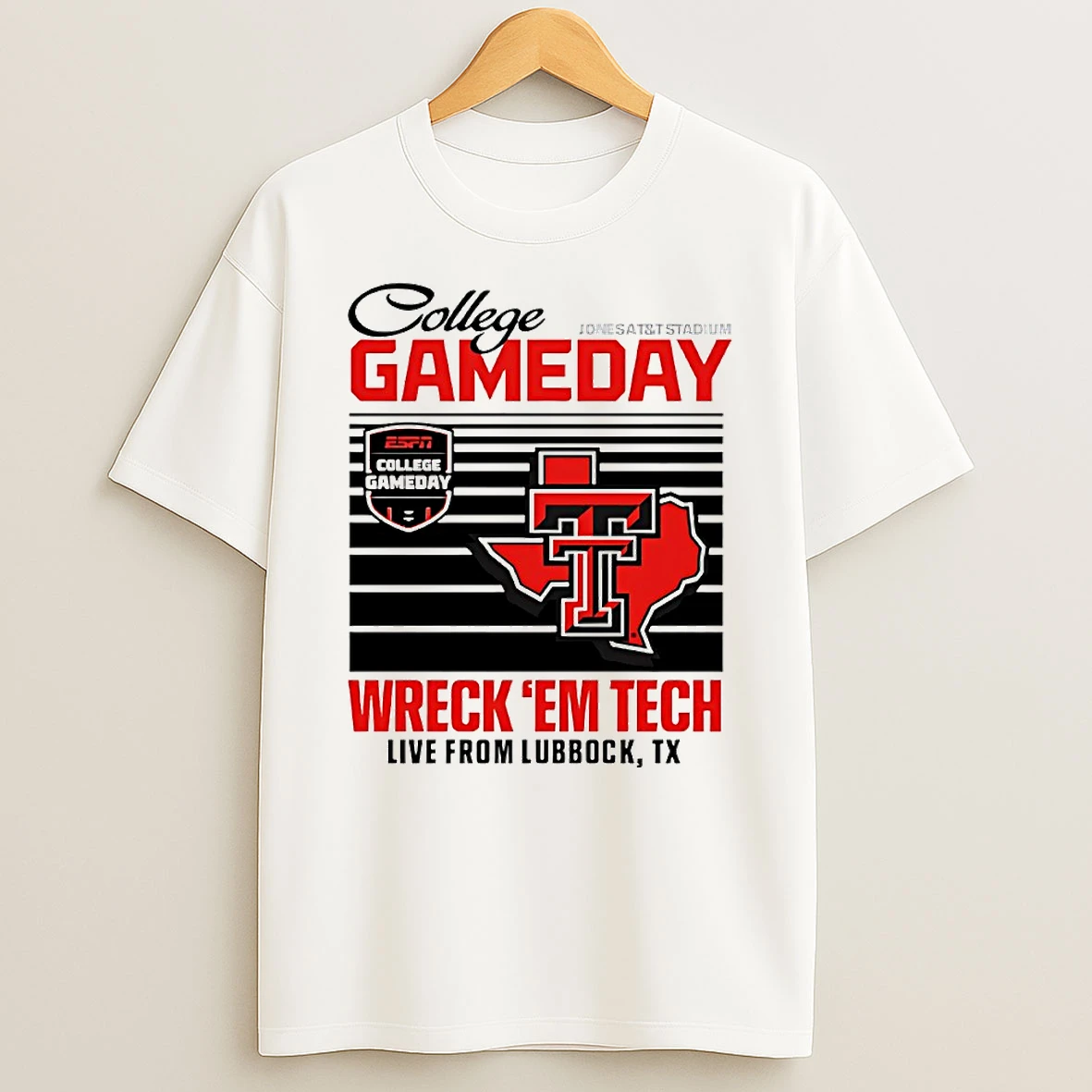 Texas Tech Red Raiders College Gameday Wreck Em Live Circle Tshirt Hoodie