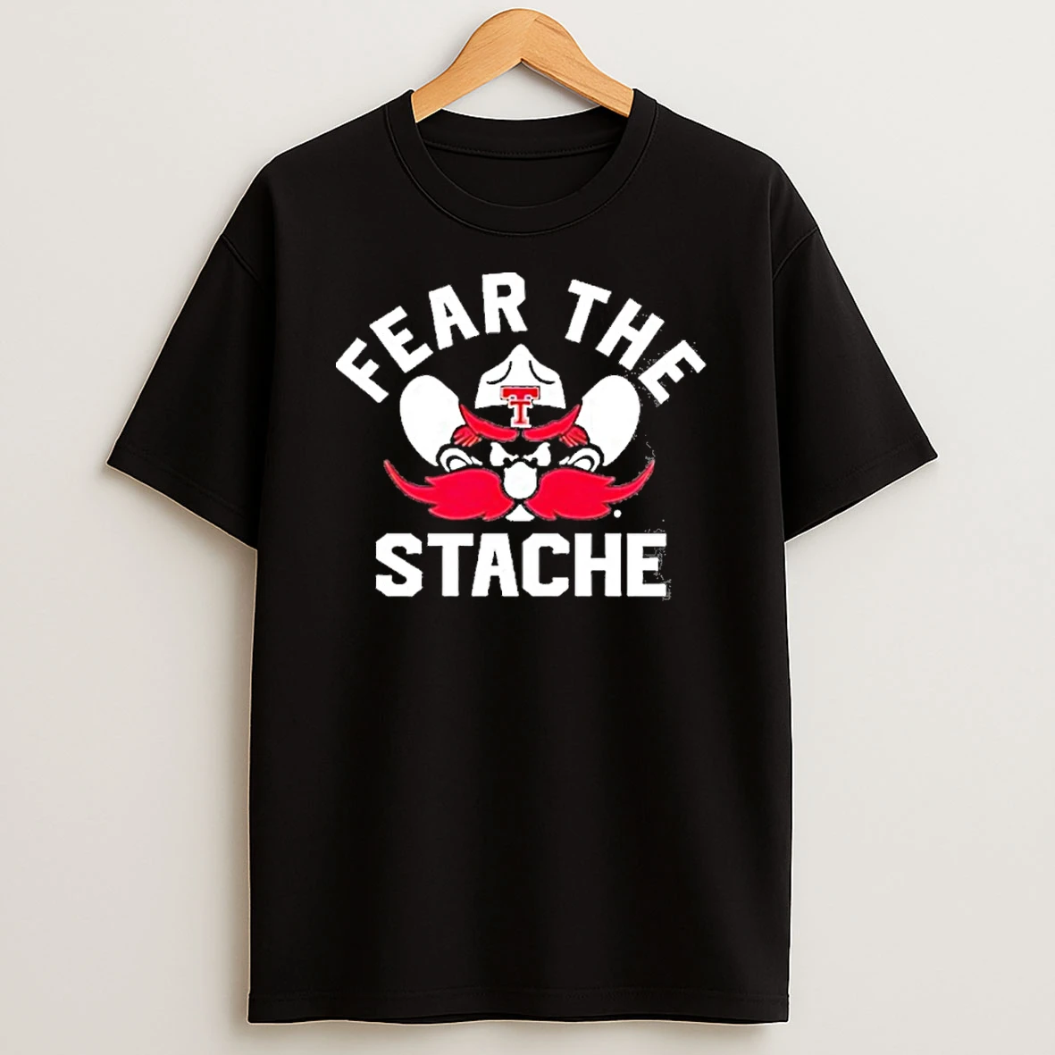 Texas Tech Red Raiders Football Fear The Stache Tshirt Hoodie