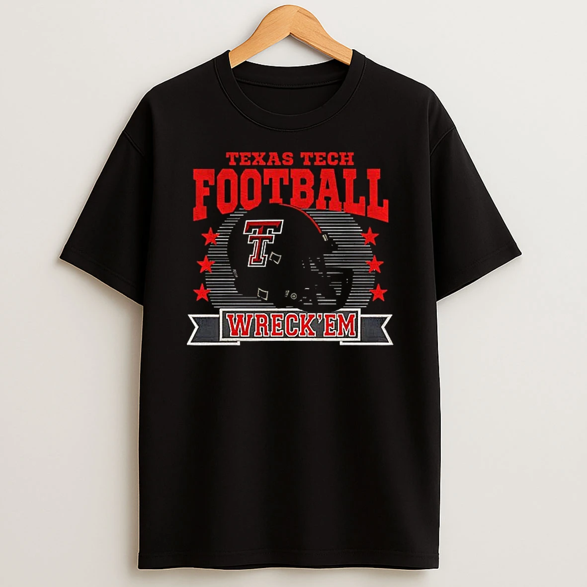 Texas Tech Red Raiders Football Helmet Wreck Em Game Day Logo Tshirt Hoodie
