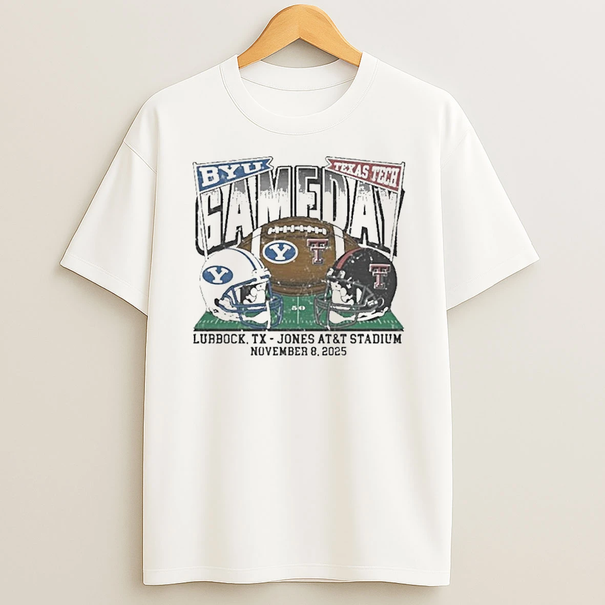 Texas Tech Vs Byu 2025 Gameday Matchup Helmet Tshirt Hoodie