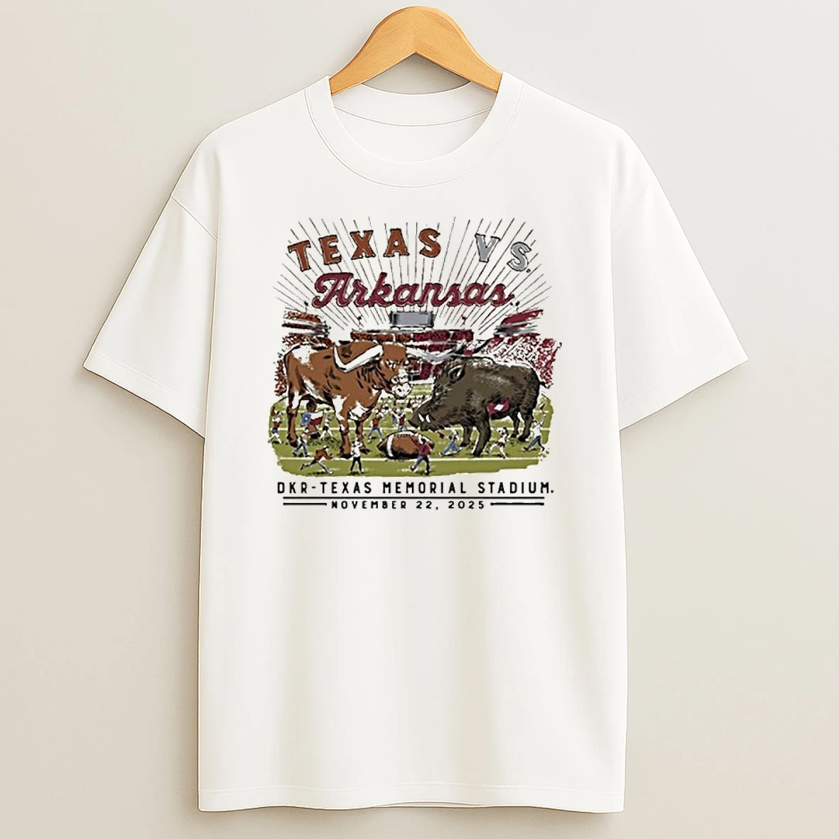 Texas Vs Arkansas Dkr Texas Memorial Stadium Nov 22 2025 Tshirt Hoodie