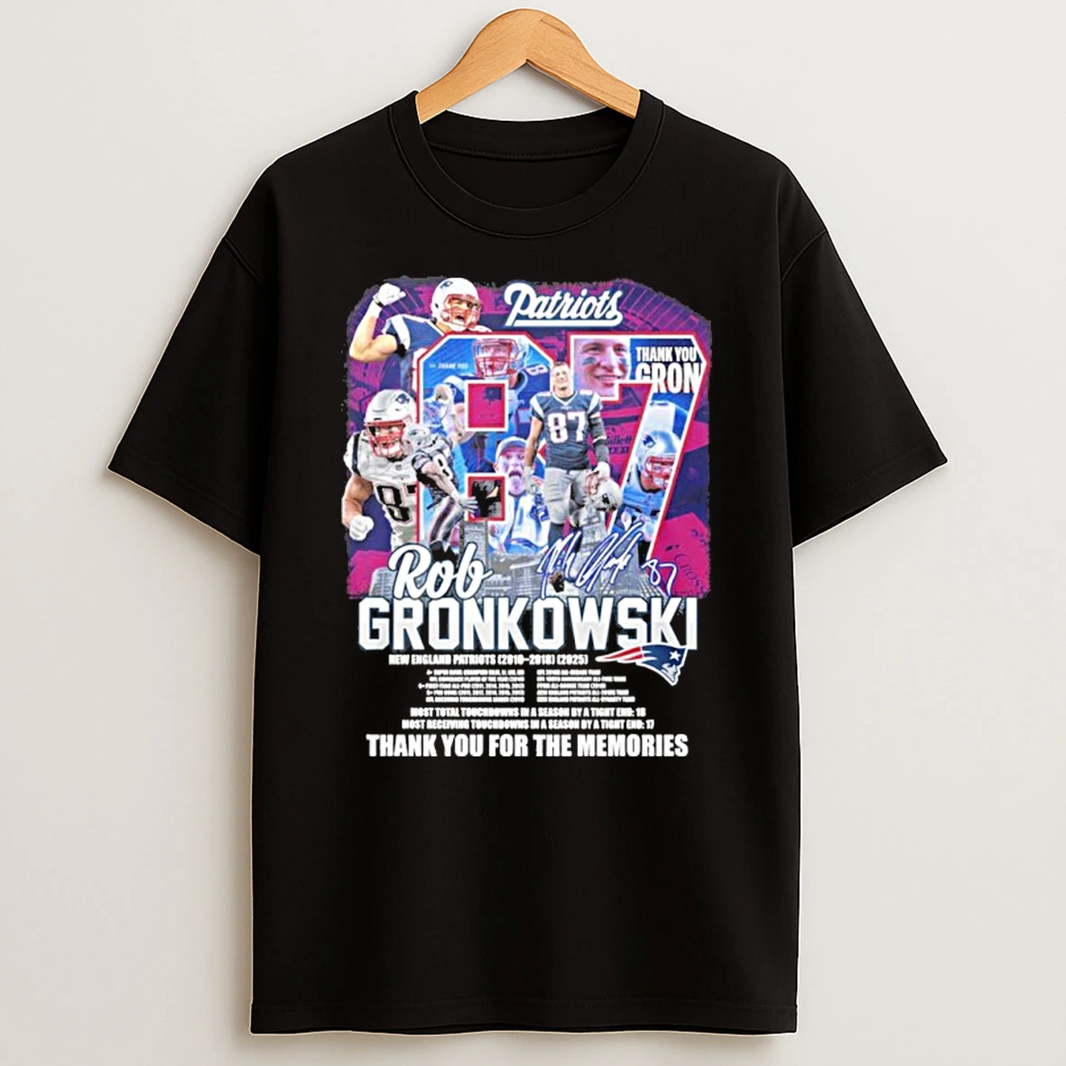 Thank You Gronk Patriots Rob Gronkowski Tshirt Hoodie