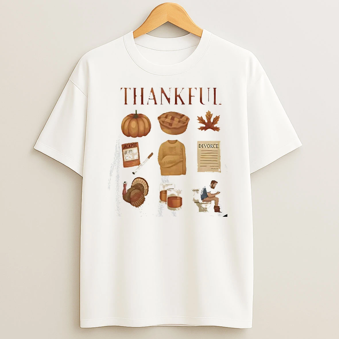 Thankful Thanksgiving Doodles Tshirt Hoodie
