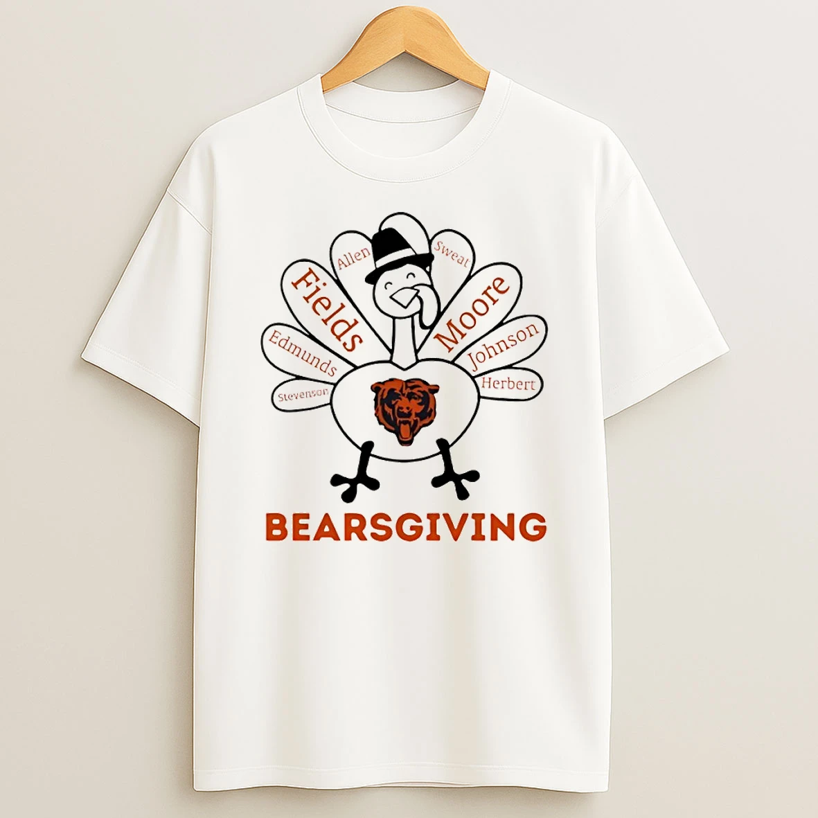 Thanksgiving With Chicago Bears Heroes Tshirt Hoodie