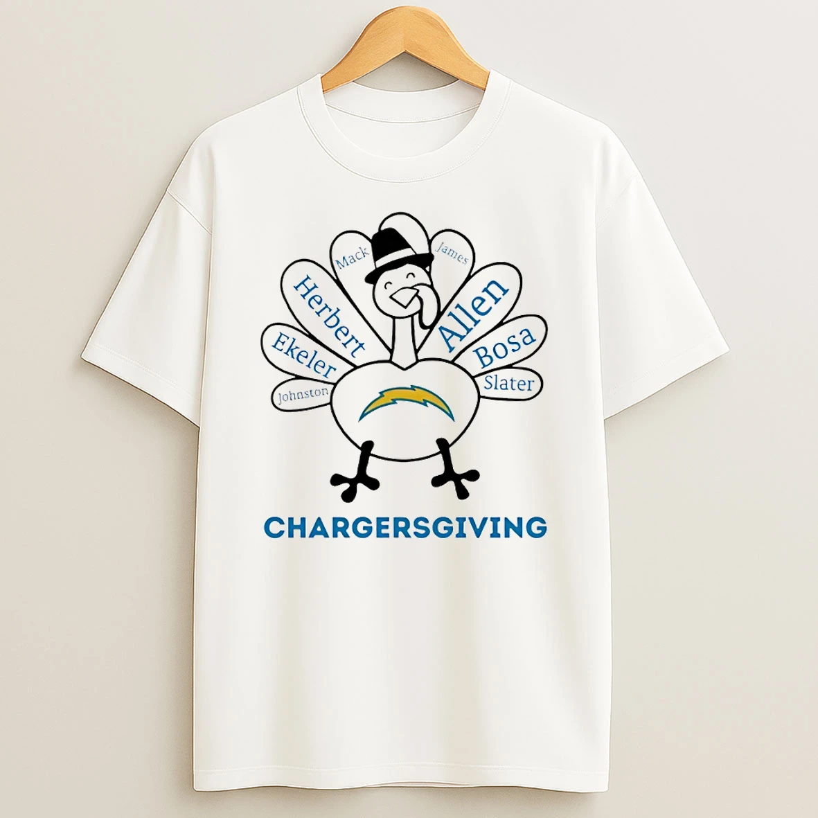 Thanksgiving With Los Angeles Chargers Heroes Tshirt Hoodie