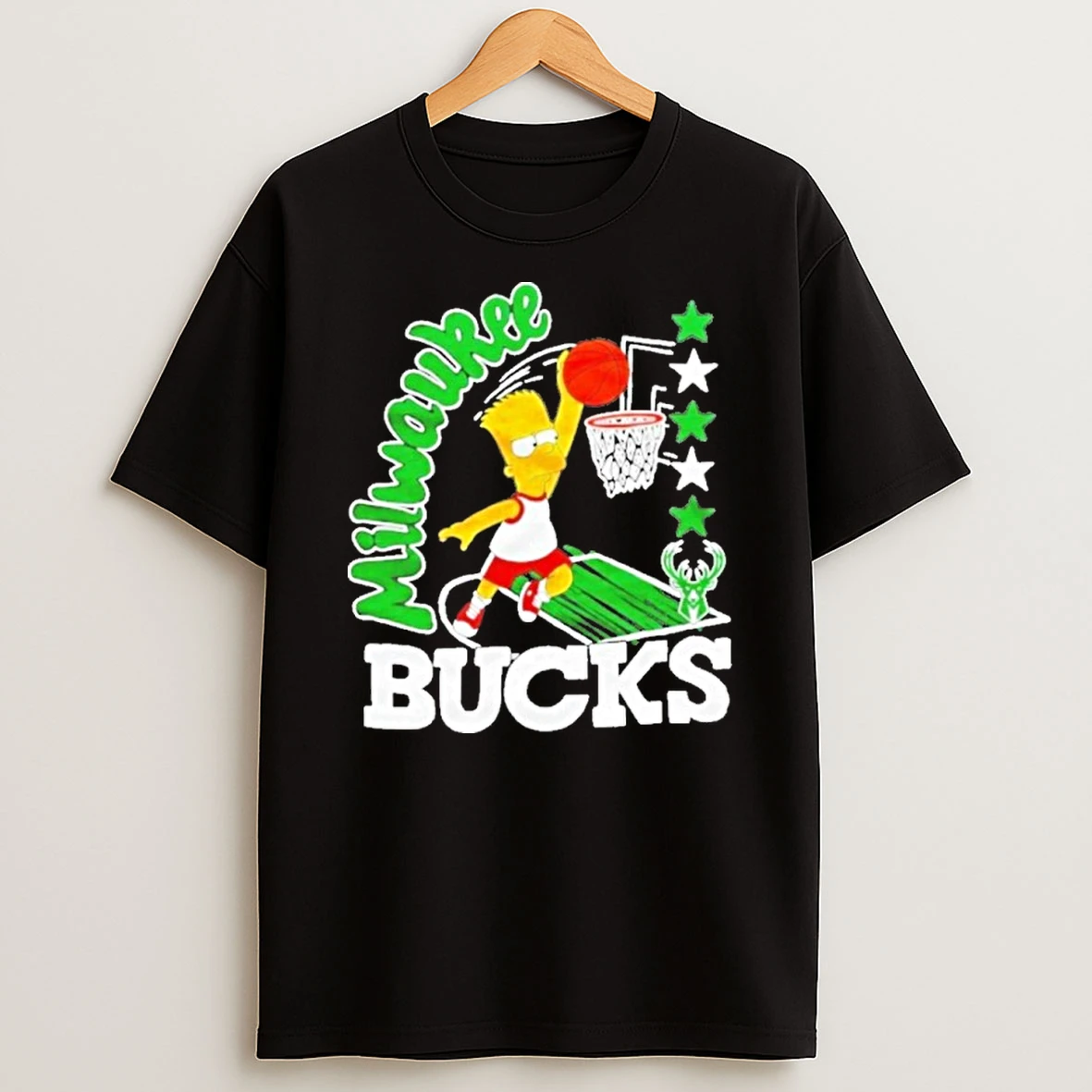 The Bart Simpson X Milwaukee Bucks Nba Tshirt Hoodie