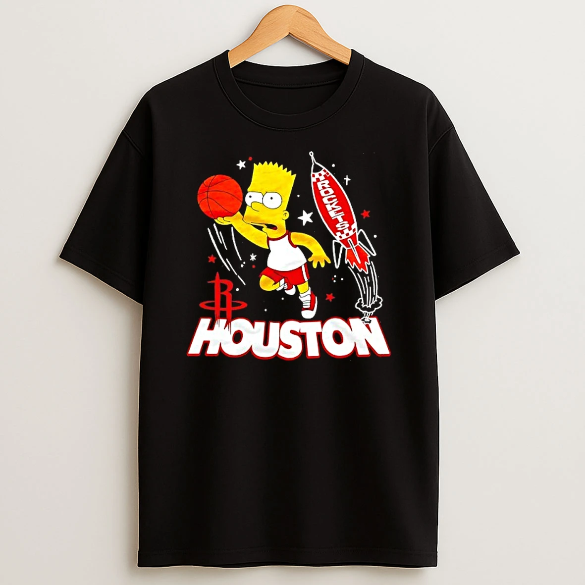 The Bart Simpson X Houston Rockets Nba Mashup Tshirt Hoodie