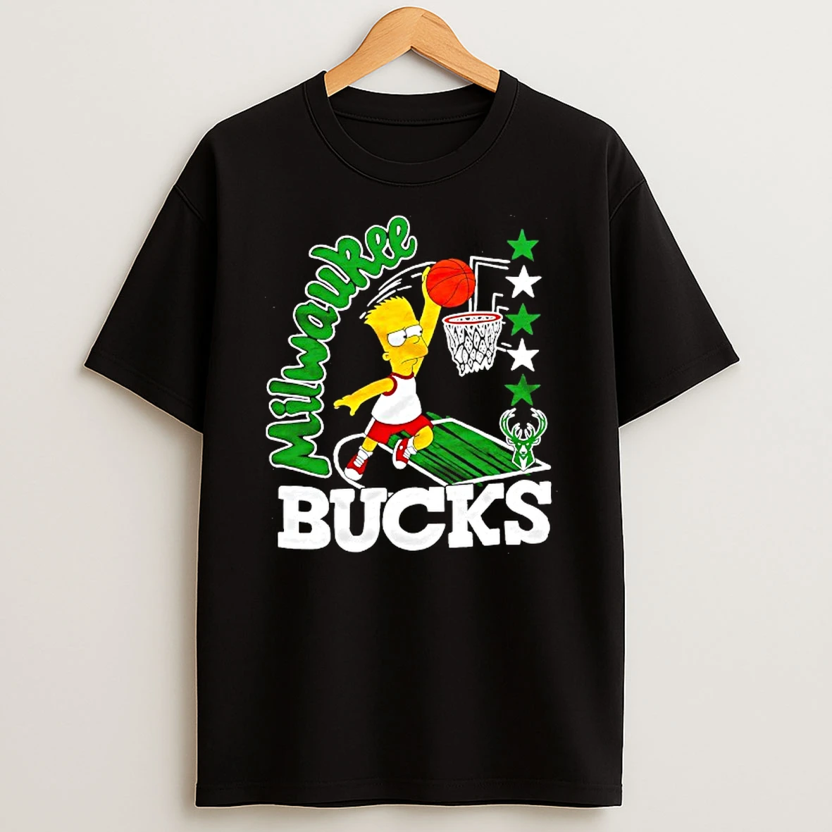 The Bart Simpson X Milwaukee Bucks Nba Mashup Tshirt Hoodie