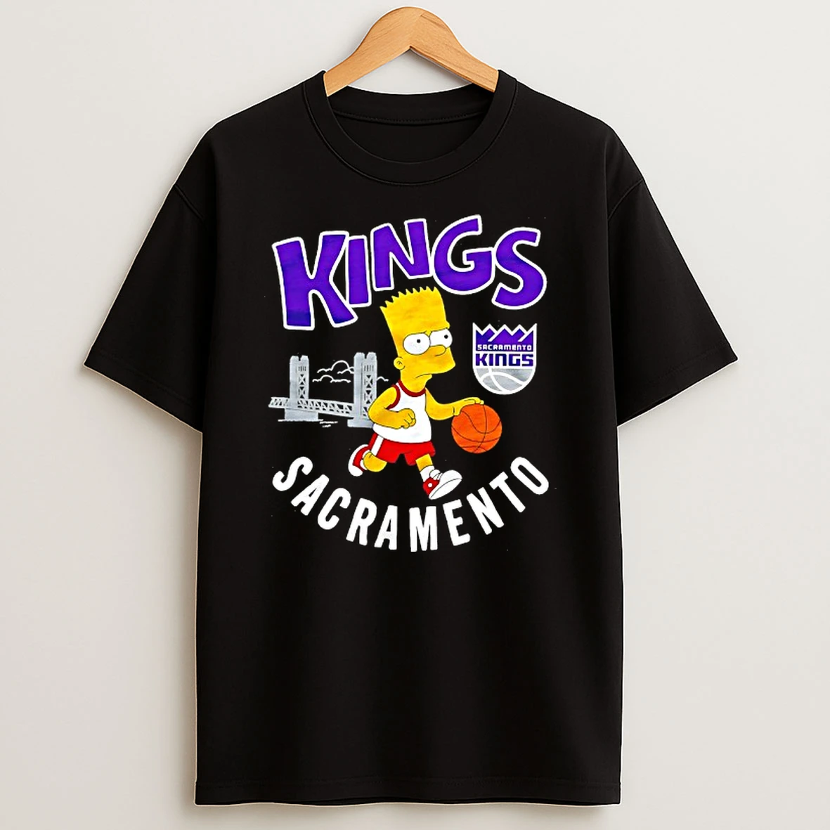 The Bart Simpson X Sacramento Kings Nba Mashup Tshirt Hoodie