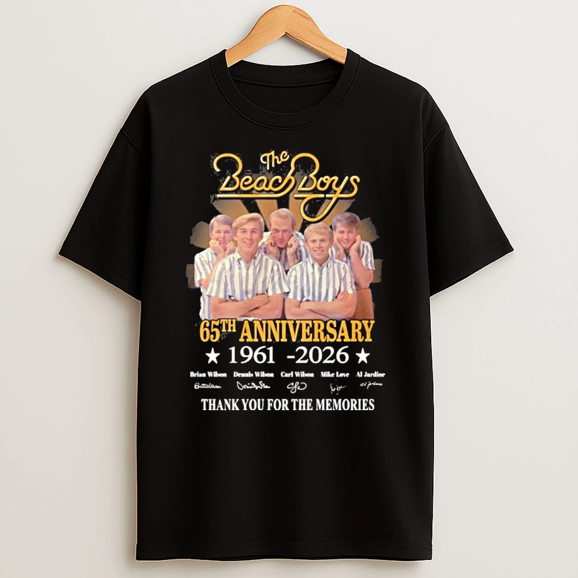 The Beach Boys Band 65th Anniversary 1961 2026 Thank You For The Memories Tshirt Hoodie