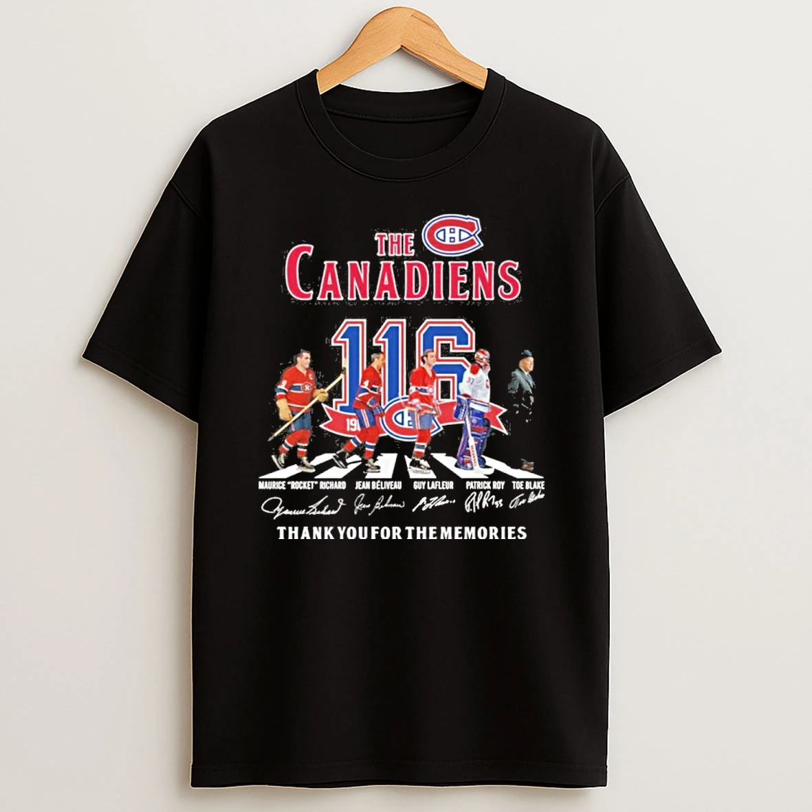 The Canadiens 116 Team Player Abbey Road Signature Thank You For The Memories Tshirt Hoodie