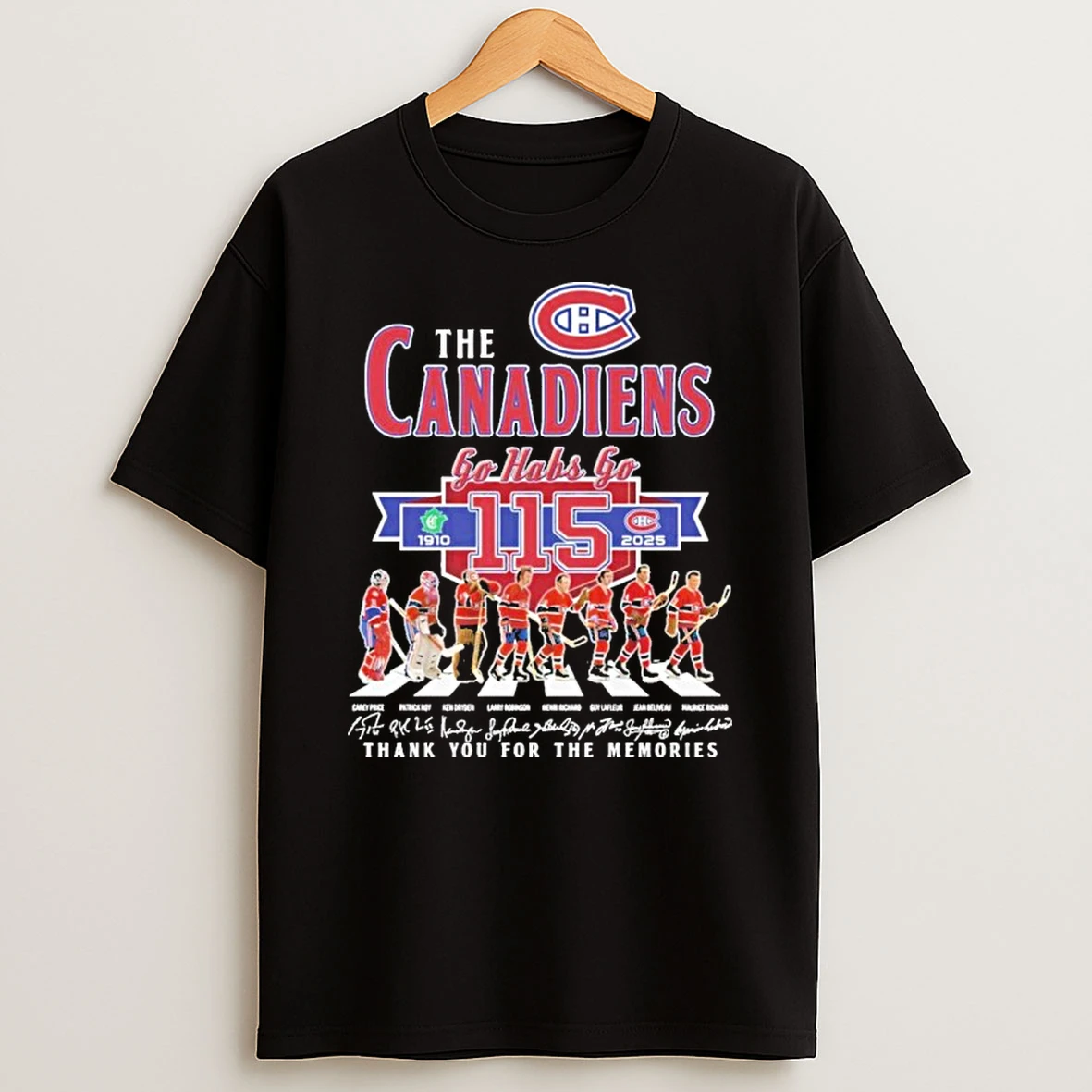 The Canadiens Go Habs Go 115 Team Player Abbey Road Signature Thank You For The Memories Tshirt Hoodie