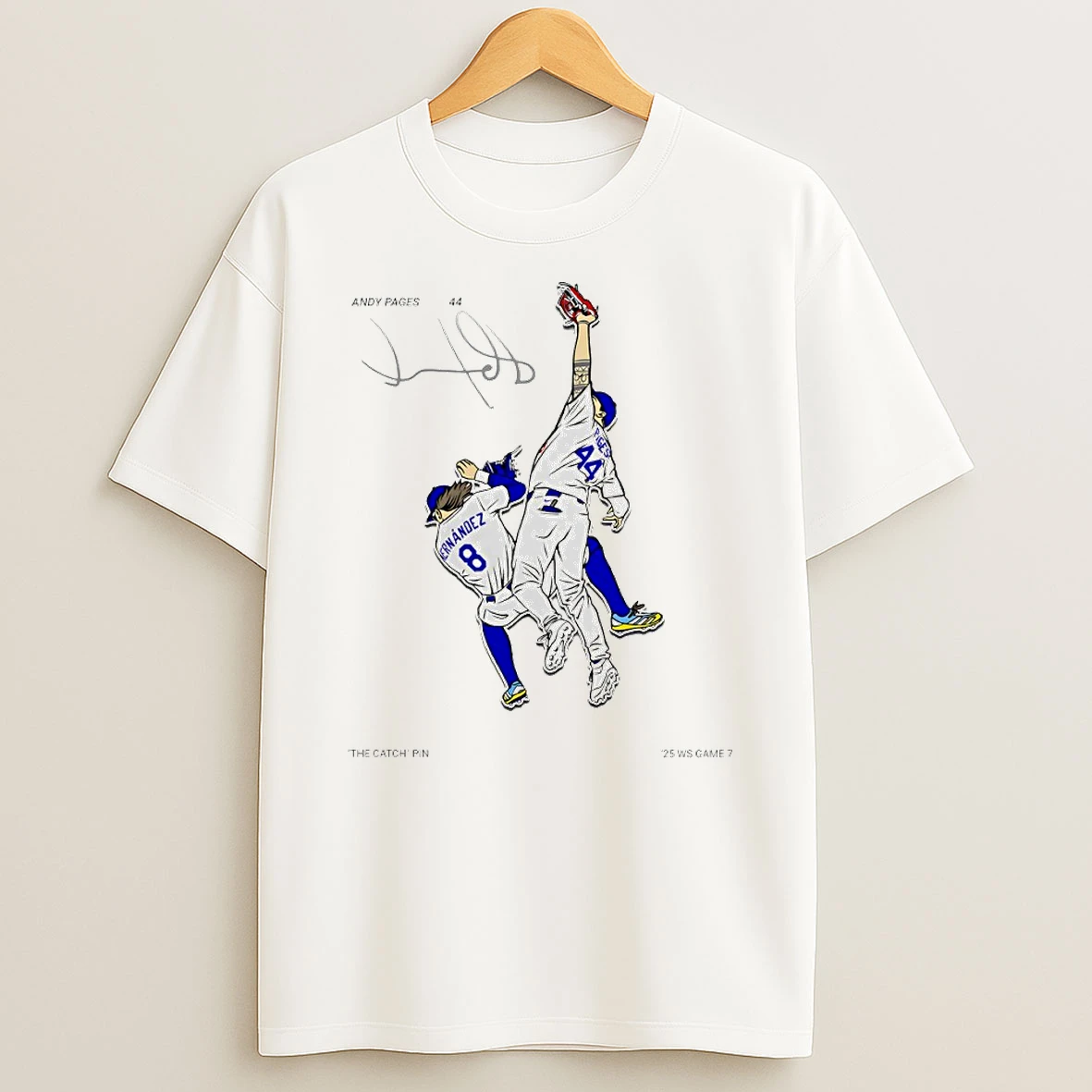 The Catch Andy Pages 2025 World Series Champs Los Angeles Dodgers Circle Tshirt Hoodie