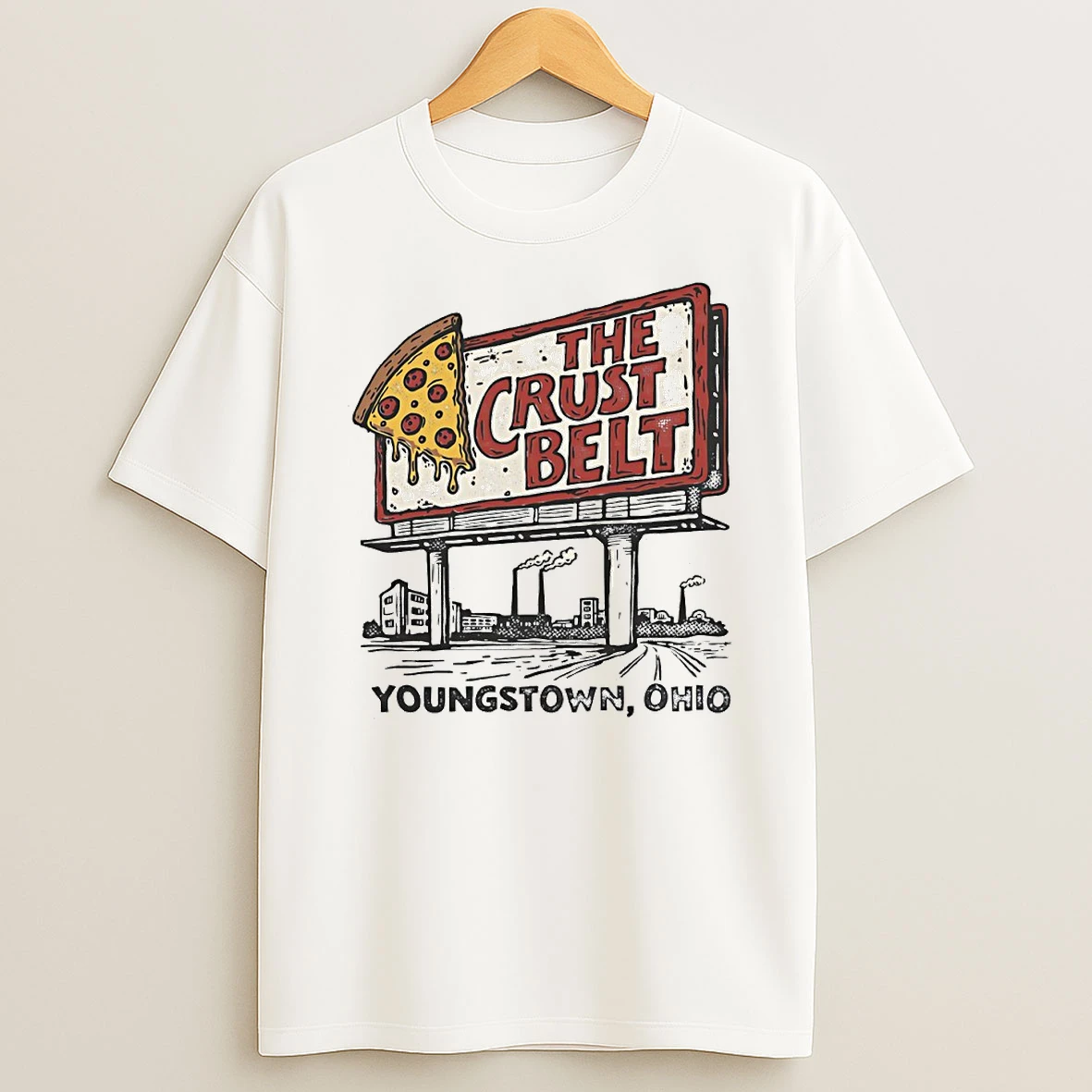 The Crust Belt Youngtown Ohio Pizza Circle Tshirt Hoodie