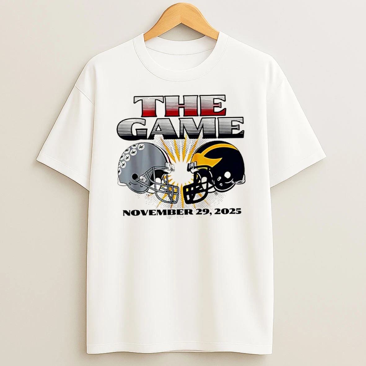 The Game Ohio State Buckeyes Vs Michigan Wolverines Helmets Tshirt Hoodie