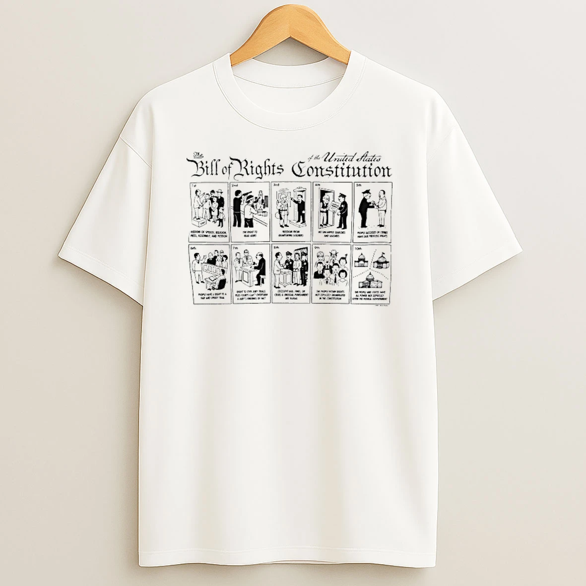 The Illustrated Bill Of Rights Ringer Tshirt Hoodie