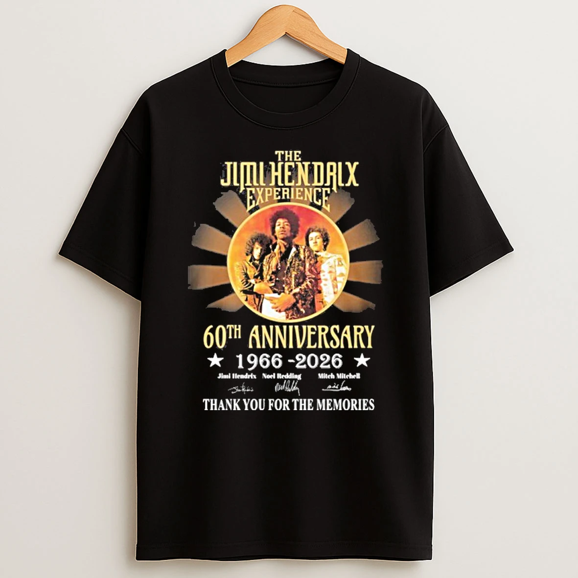 The Jimi Hendrix Experience 60th Anniversary 1966 2026 Thank You For The Memories Tshirt Hoodie