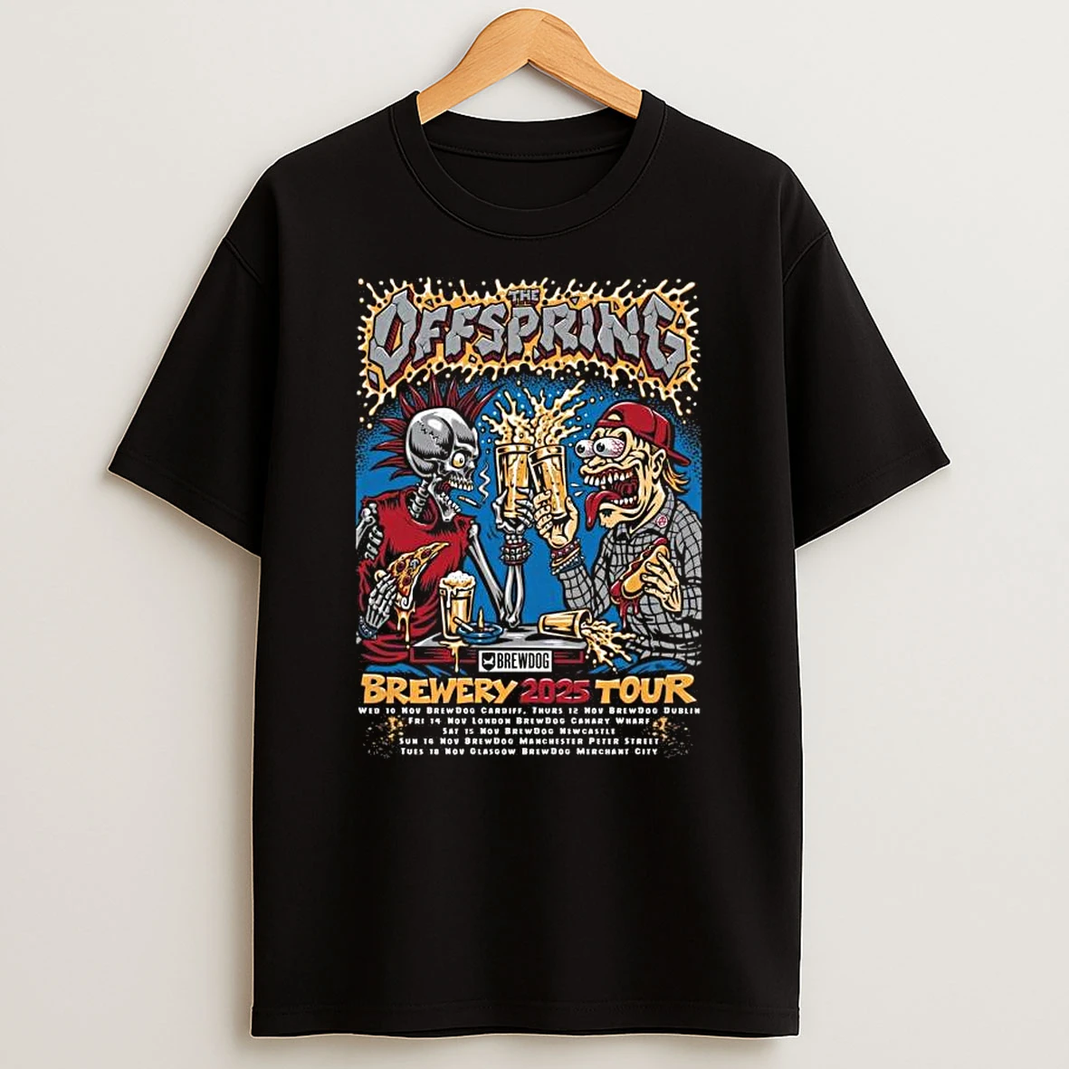 The Offspring Brewery 2025 Tour Tshirt Hoodie