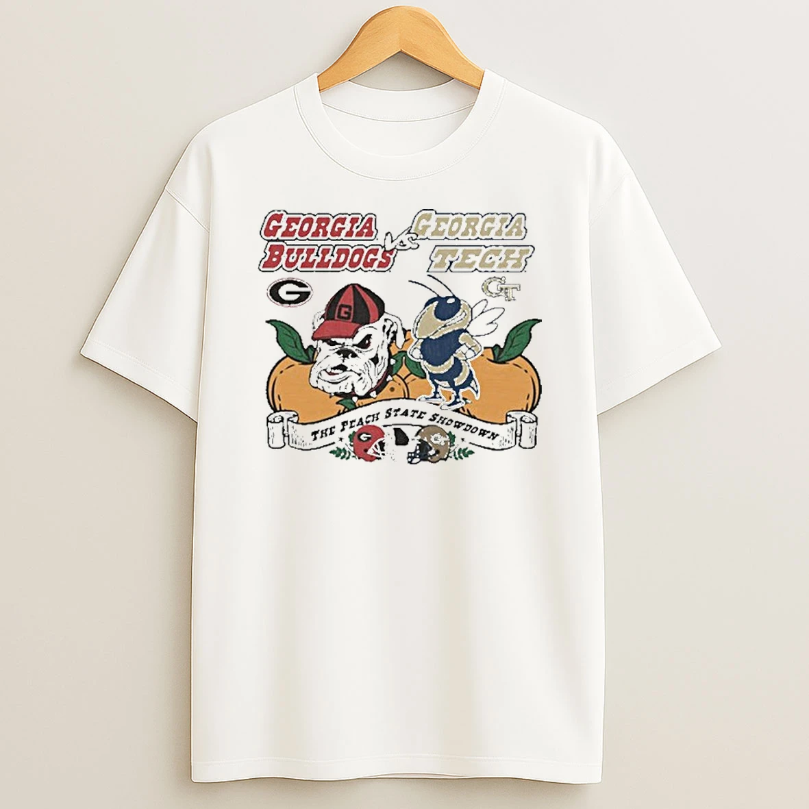 The Peach State 2025 Georgia Tech Vs Georgia Mascot Tshirt Hoodie