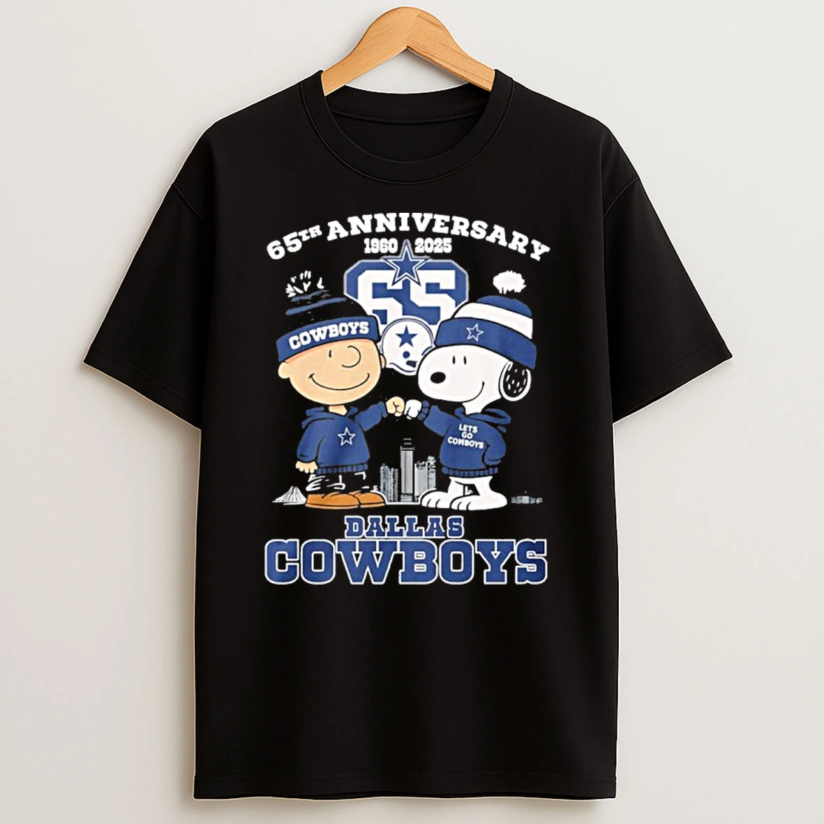 The Peanuts 65th Anniversary 1960 2025 Dallas Cowboys Tshirt Hoodie