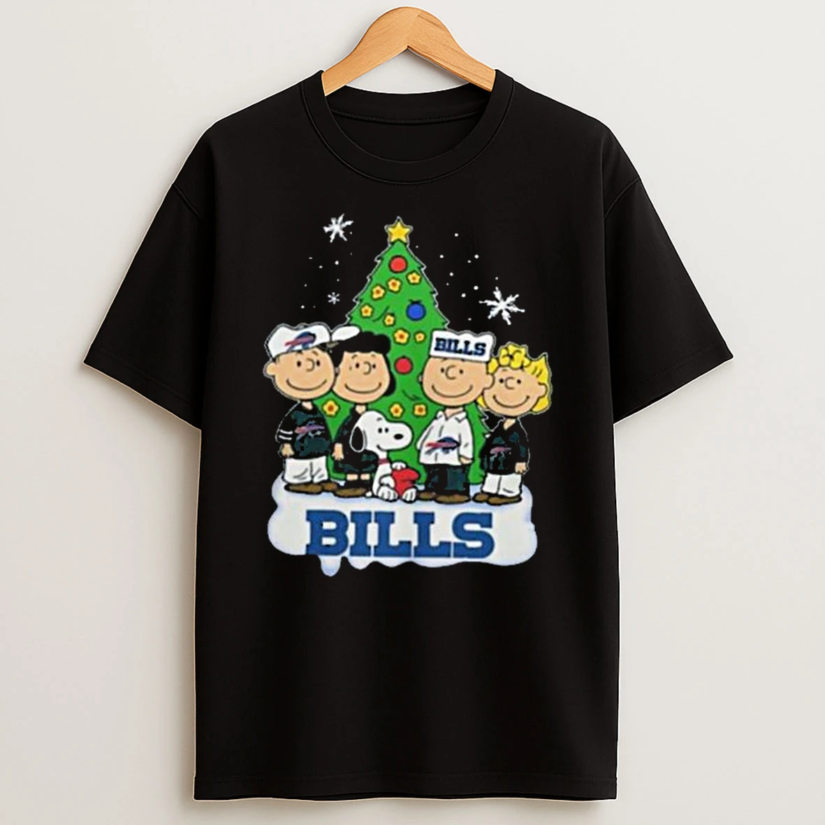 The Peanuts Characters Christmas With Bills Tree And Snoopy Tshirt Hoodie