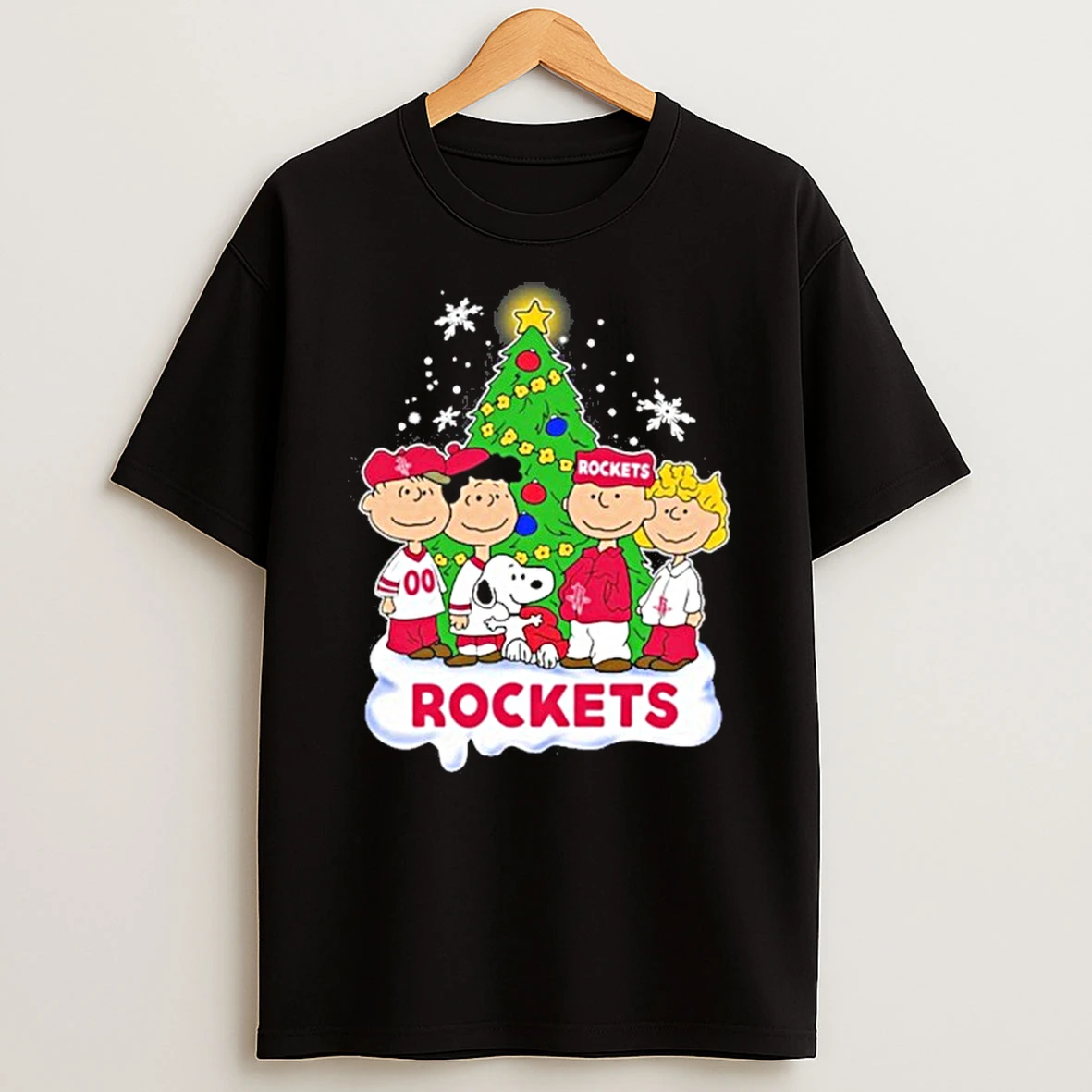 The Peanuts Houston Rockets Merry Christmas Tshirt Hoodie