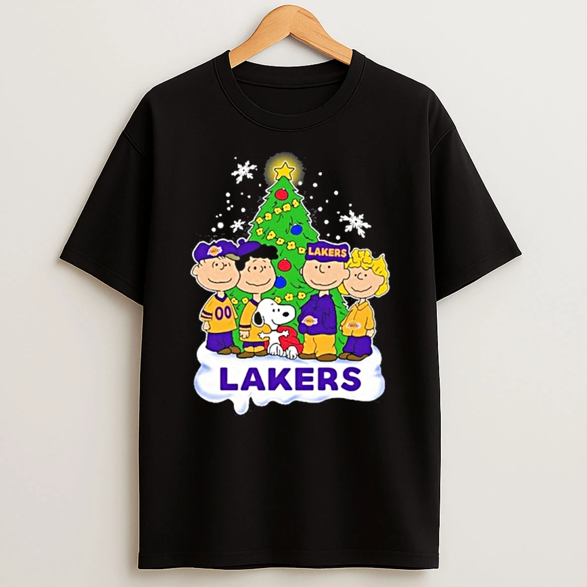 The Peanuts Los Angeles Lakers Merry Christmas Tshirt Hoodie