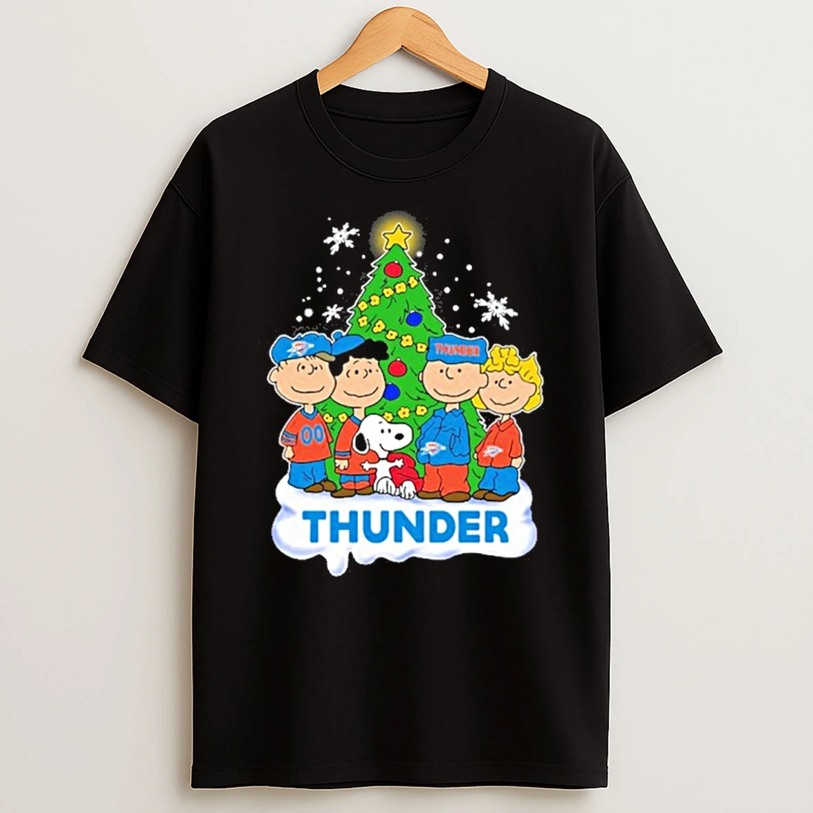 The Peanuts Oklahoma City Thunder Merry Christmas Tshirt Hoodie