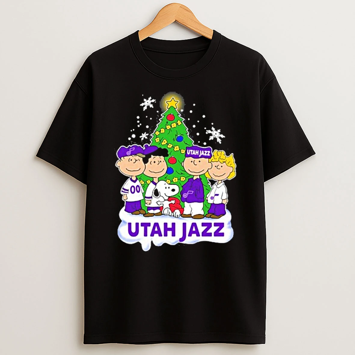 The Peanuts Utah Jazz Merry Christmas Tshirt Hoodie