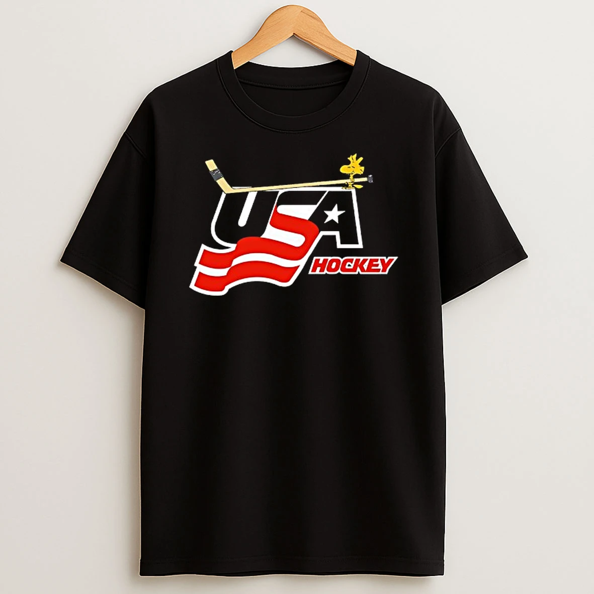 The Peanuts Woodstock X Usa Hockey Logo Tshirt Hoodie