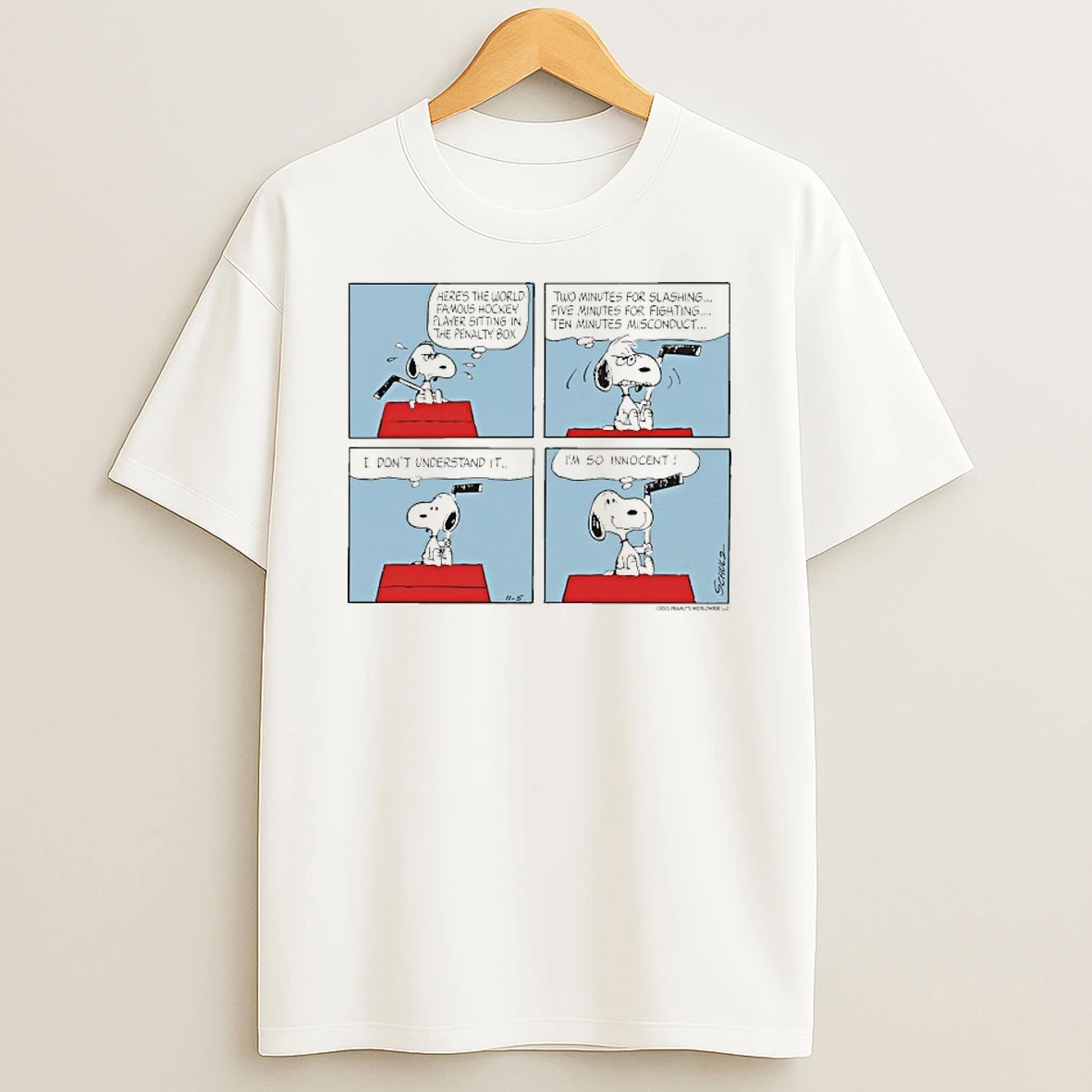 The Peanuts X Usa Hockey Penalty Box Tshirt Hoodie