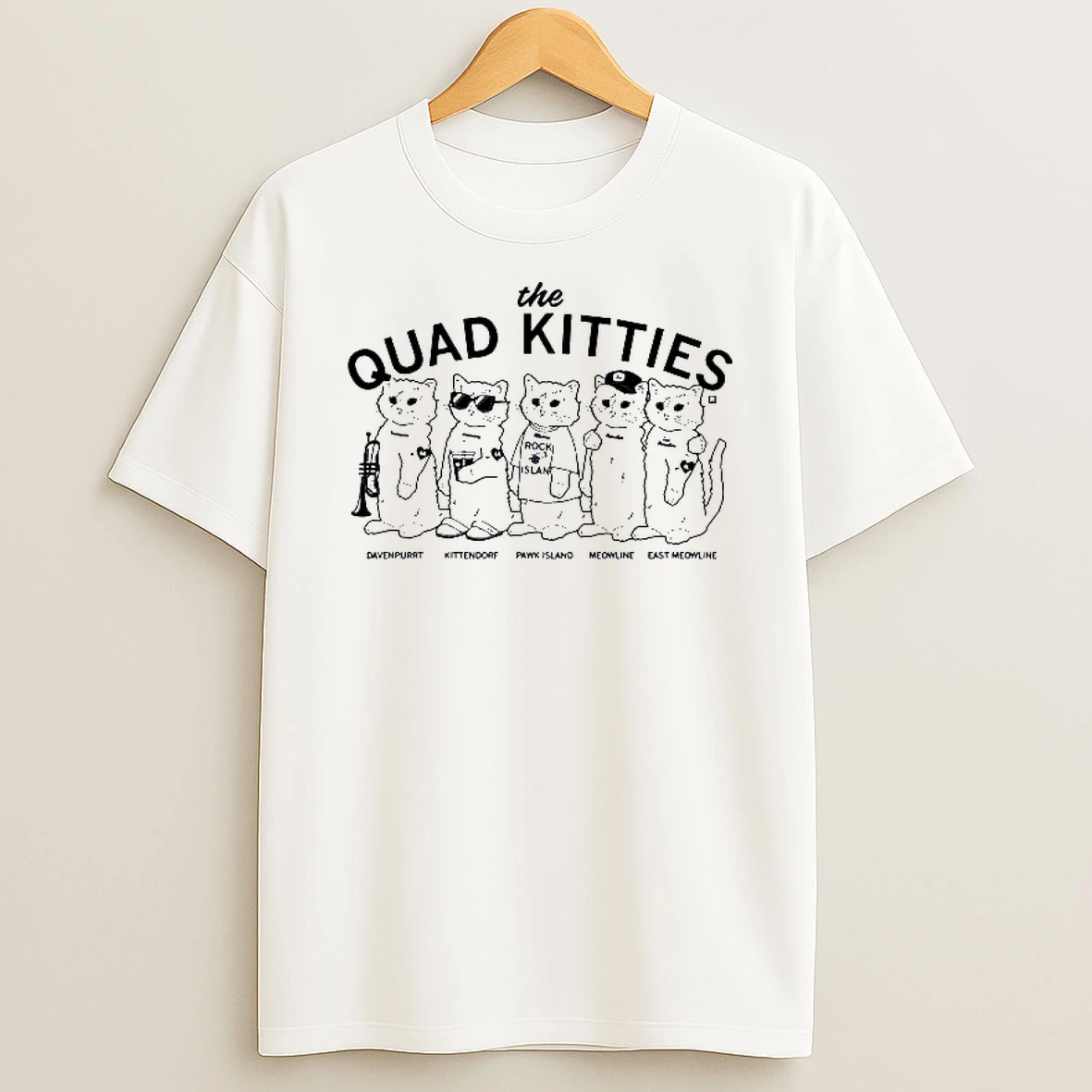 The Quad Kitties Tshirt Hoodie