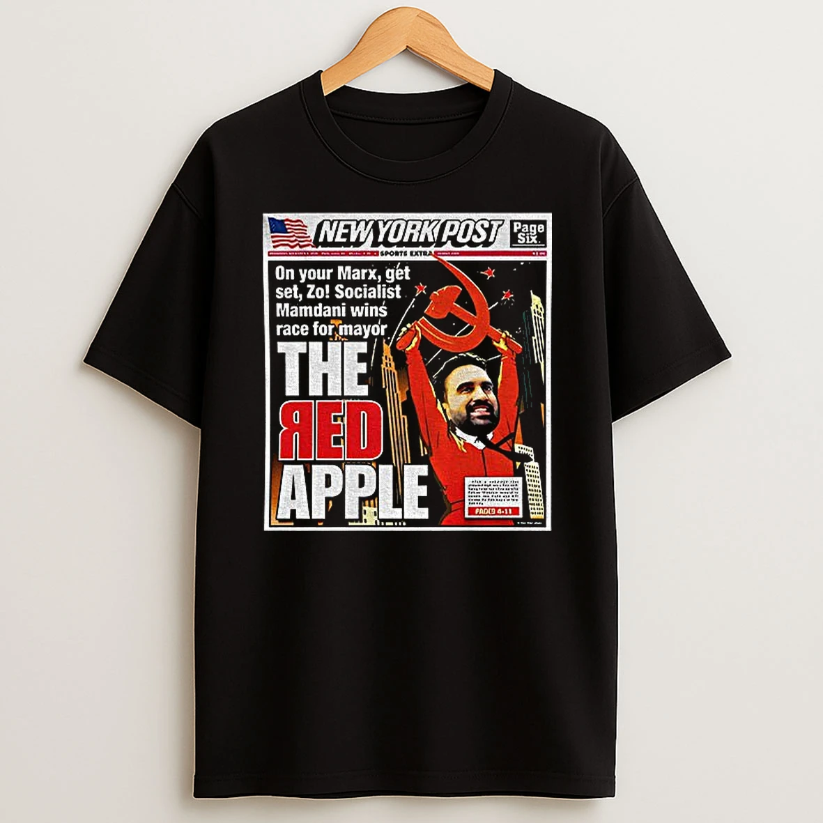The Red Apple Zohran Mamdani New York Post New York Post Cover Tshirt Hoodie