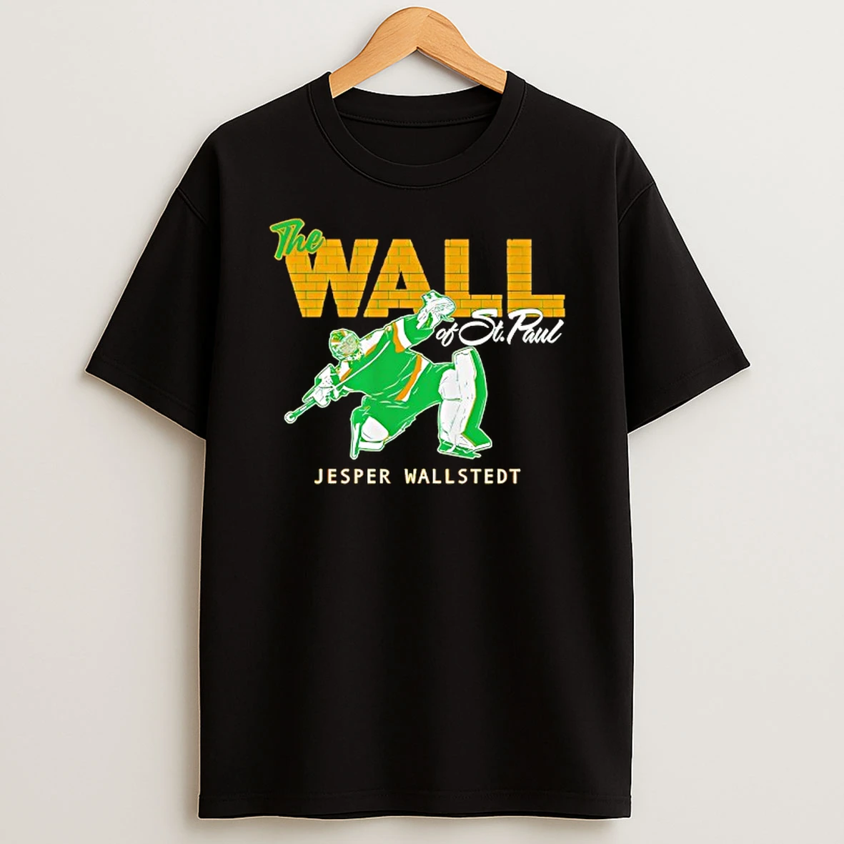 The Wall Of St Paul Jesper Wallstedt Minnesota Wild Tshirt Hoodie